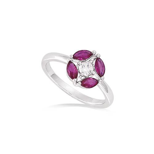 Bague - ronde - fuschia
