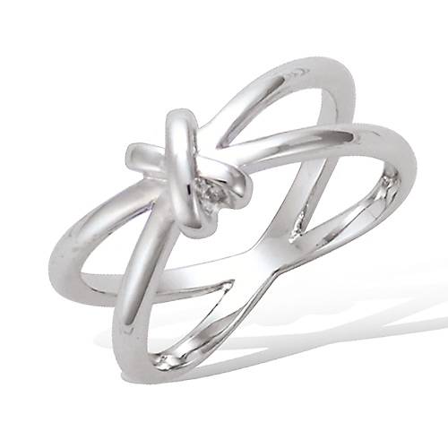 Bague croisée double fil - Argent 925