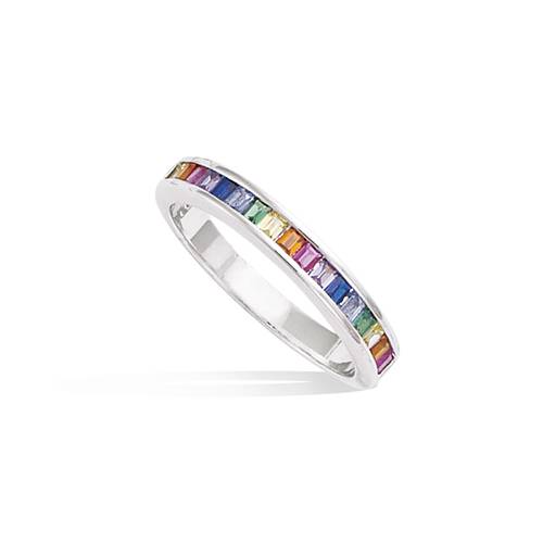 Bague - Demi alliance - Rainbow