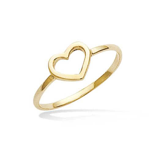 Bague cœur évidé - Plaqué Or