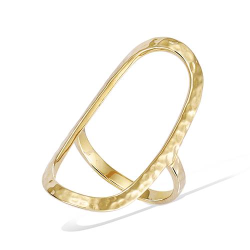 Bague - Ovale - Plaqué Or