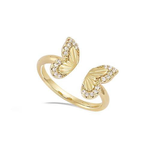 Bague - Papillon - Plaqué Or