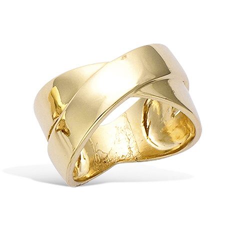 Bague - Large - Or - Plaqué Or