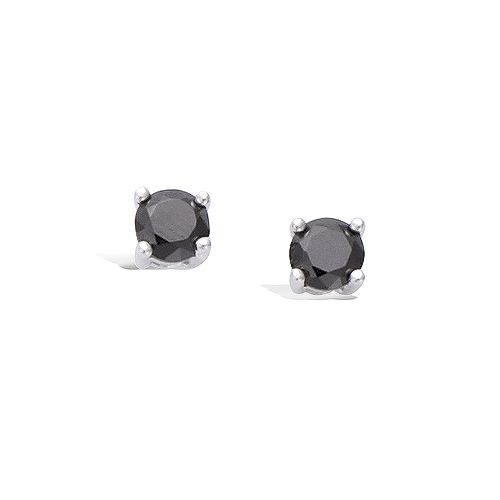 Boucles d’oreilles rondes oxydes diamètre 4 mm - Argent 925