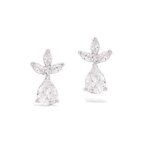 Boucles d’oreilles goutte feuille oxydes - Argent 925