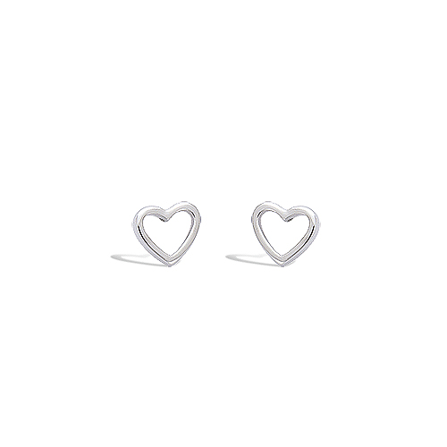 Boucles d’oreilles coeur évidé - Argent 925