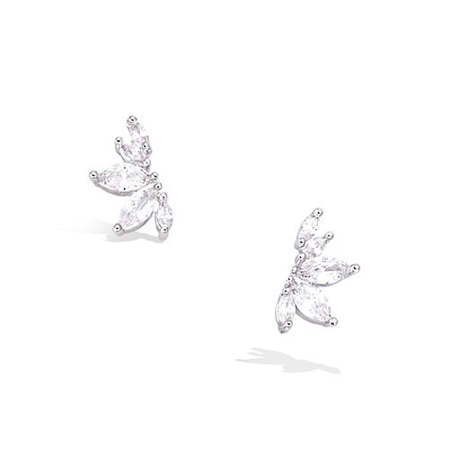 Boucles d’oreilles feuillage oxydes diamètre 5 mm - Argent 925