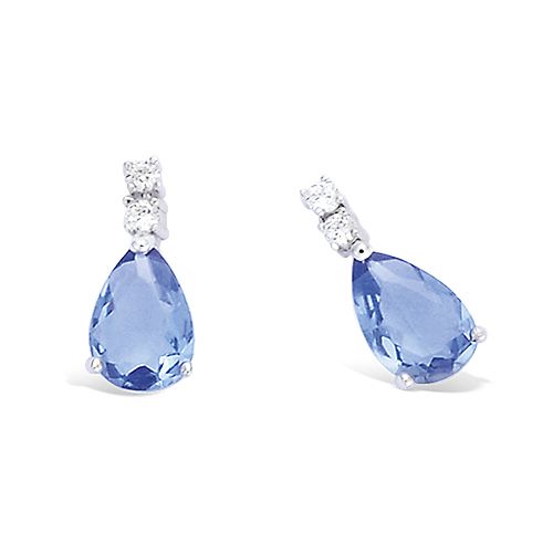 Boucles d’oreilles goutte en tanzanite bleu - Argent 925