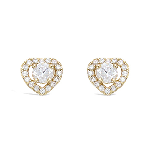 Boucles d'oreilles - Coeur - Naturelle