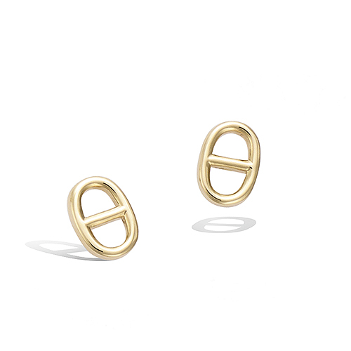 Boucles d’oreilles maille marine 7 mm - Plaqué Or