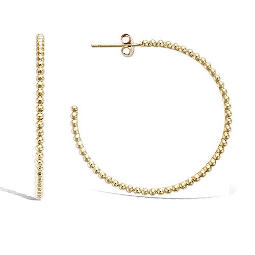 Boucles d’oreilles en boule diamètre 40 mm - Plaqué Or