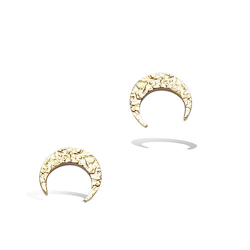 Boucles d’oreilles croissant lune - Plaqué Or