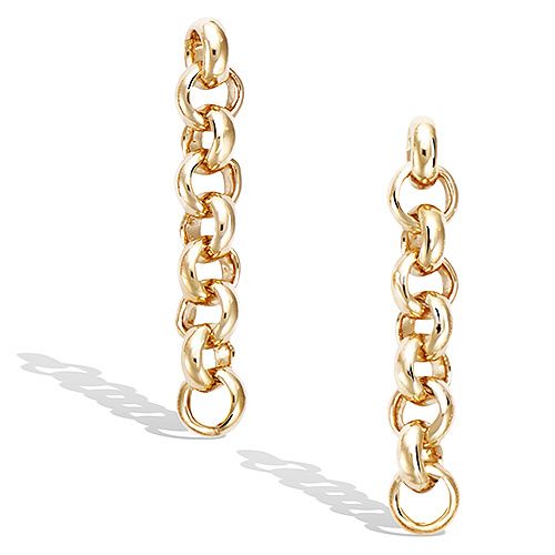 Boucles d’oreilles maille jaseron longueur 3 cm - Plaqué Or