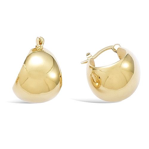 Boucles d’oreilles créoles boules lisses diamètre 18 mm - Plaqué Or