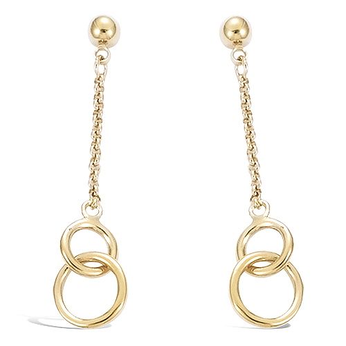 Boucles d’oreilles doubles cercles - Plaqué Or