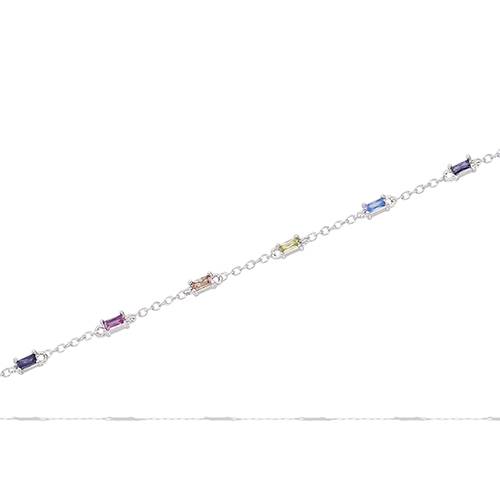 Bracelet multicolore en améthyste - Argent 925