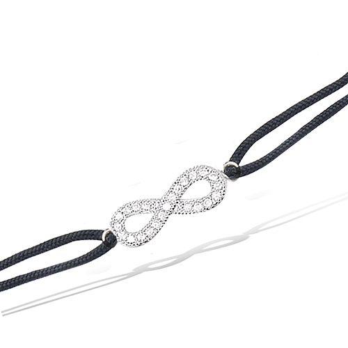 Bracelet infini oxydes blancs - Argent 925