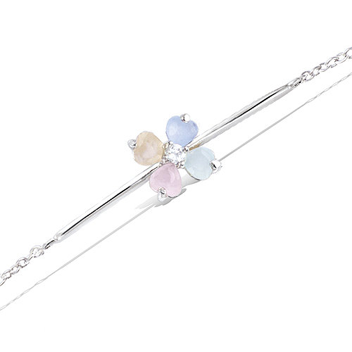 Bracelet fleur multicolore - Argent 925
