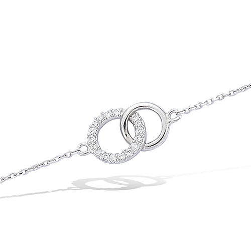 Bracelet - Double cercle entremêlés - Argent 925