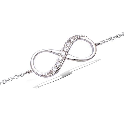 Bracelet symbole infini oxydes - Argent 925