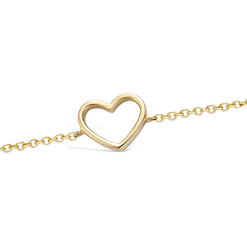 Bracelet coeur évidé - Plaqué Or