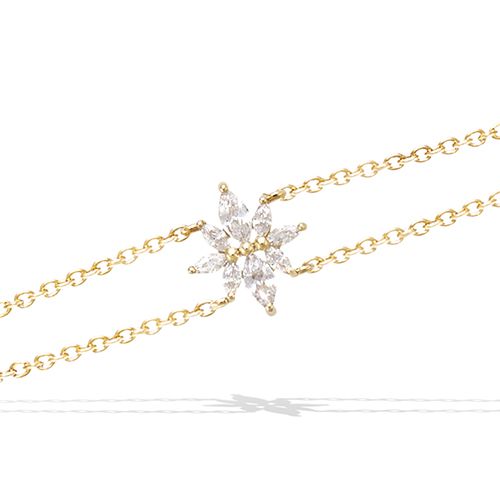 Bracelet - Fleur - Plaqué Or