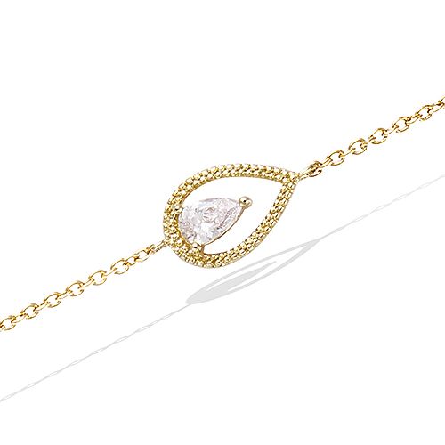 Bracelet goutte ajourée - Plaqué Or
