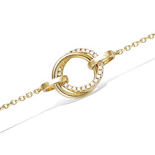 Bracelet - Double cercle - Plaqué Or