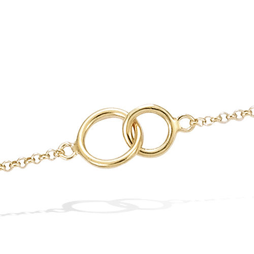 Bracelet 2 anneaux entrelacés - Plaqué Or