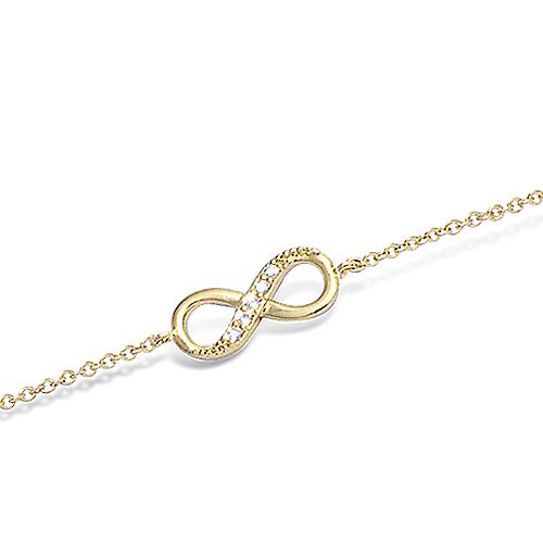 Bracelet infini pavé oxydes - Plaqué Or