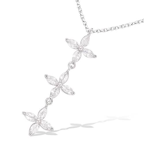 Collier - trio fleurs - Argent 925