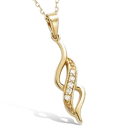 Collier infini - Oxyde blanc - Plaqué Or