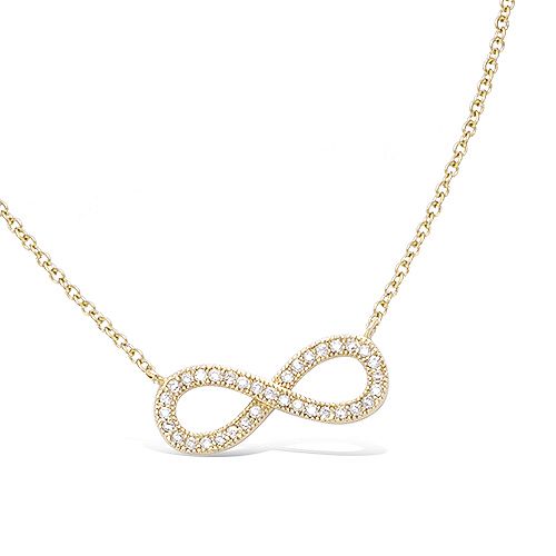 Collier infini oxydes blancs - Plaqué Or