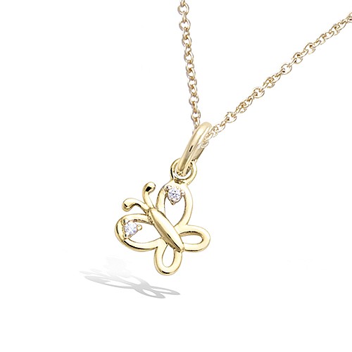 Pendentif papillon ajouré - Plaqué Or