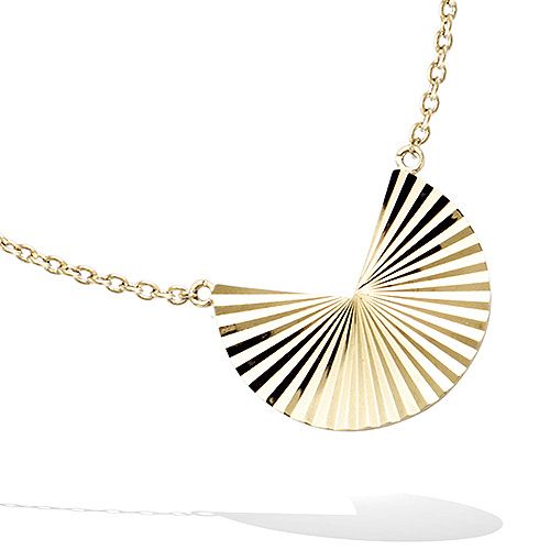 Collier géométrique rayonné - Plaqué Or