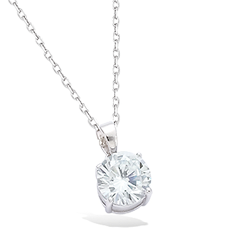 Pendentif rond oxydes 9 mm - Argent 925