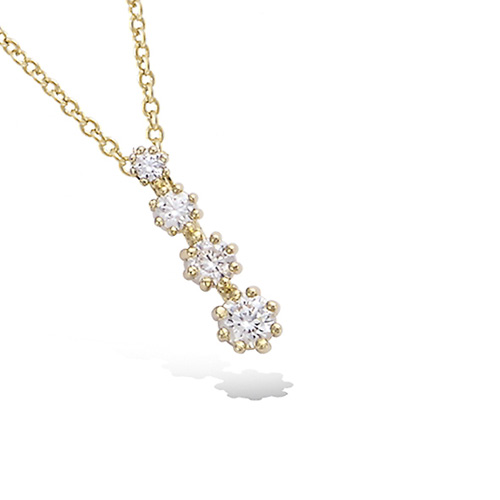 Pendentif décroissant oxydes - Plaqué Or