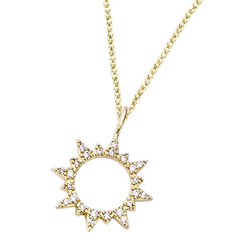 Pendentif soleil oxydes - Plaqué Or