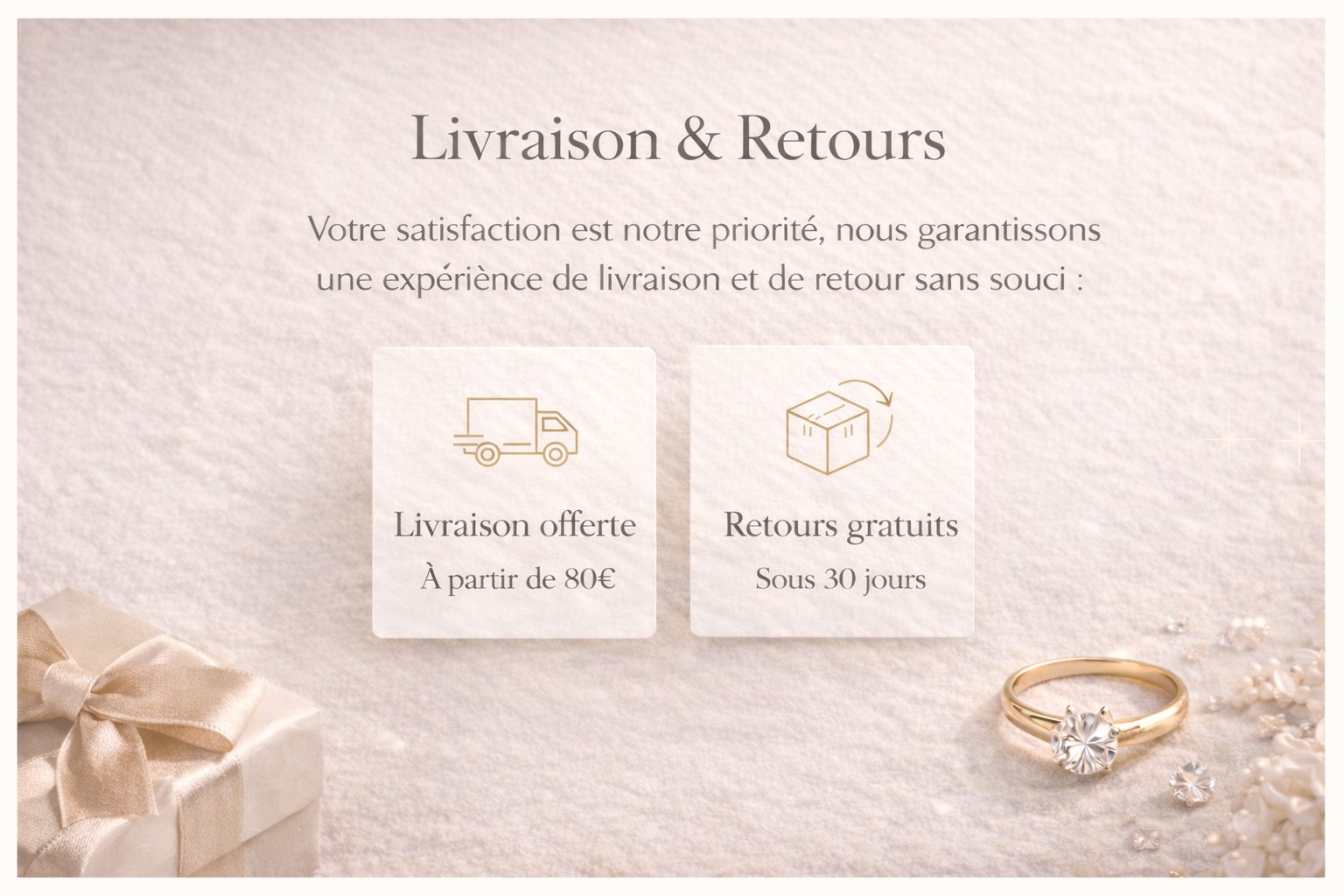 Préparation soignée d'une commande de bijoux