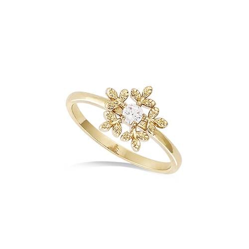 Bague flocon de neige oxydes - Plaqué Or