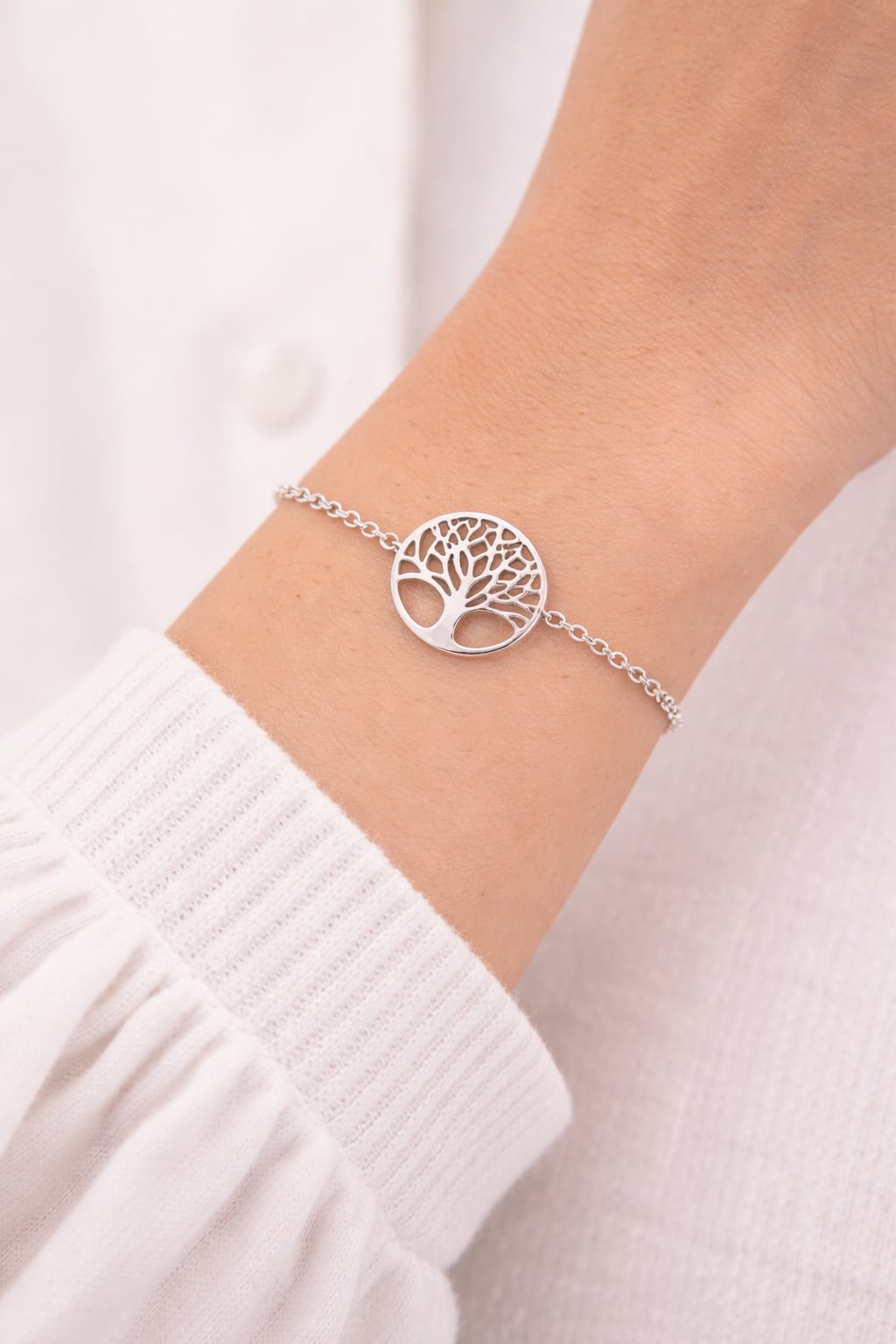 Bracelet arbre de vie lisse - Argent 925