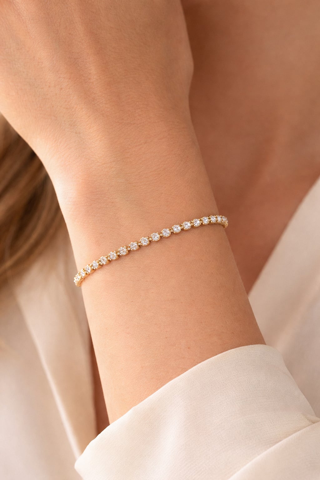 Bracelet - Rivière - Plaqué Or