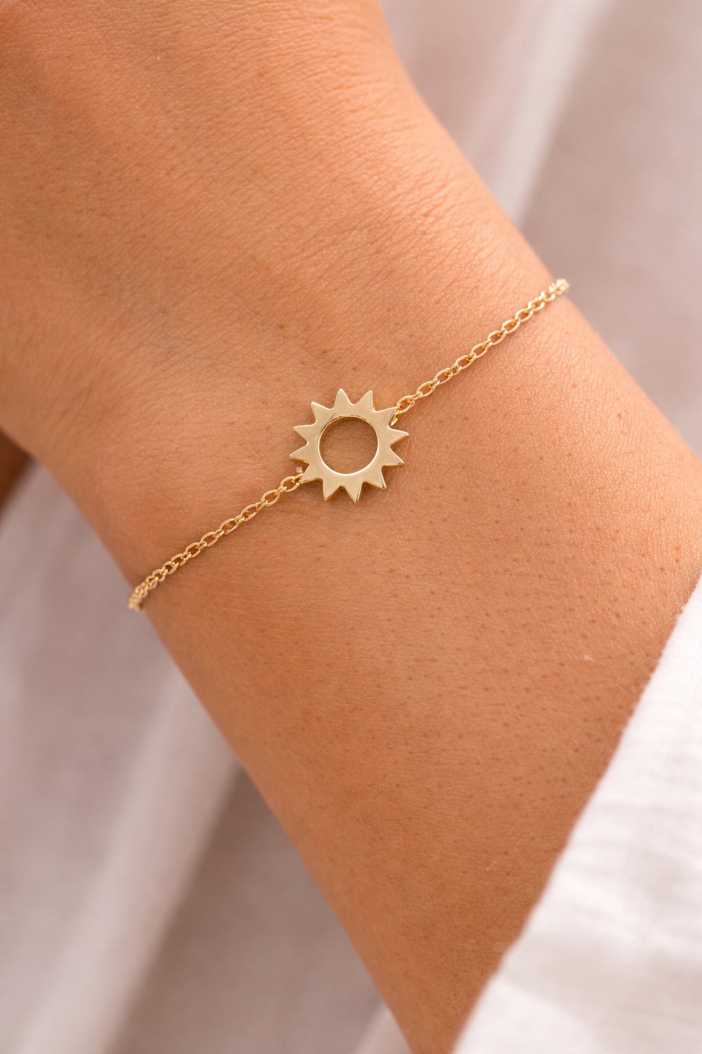 Bracelet - Soleil - Plaqué or