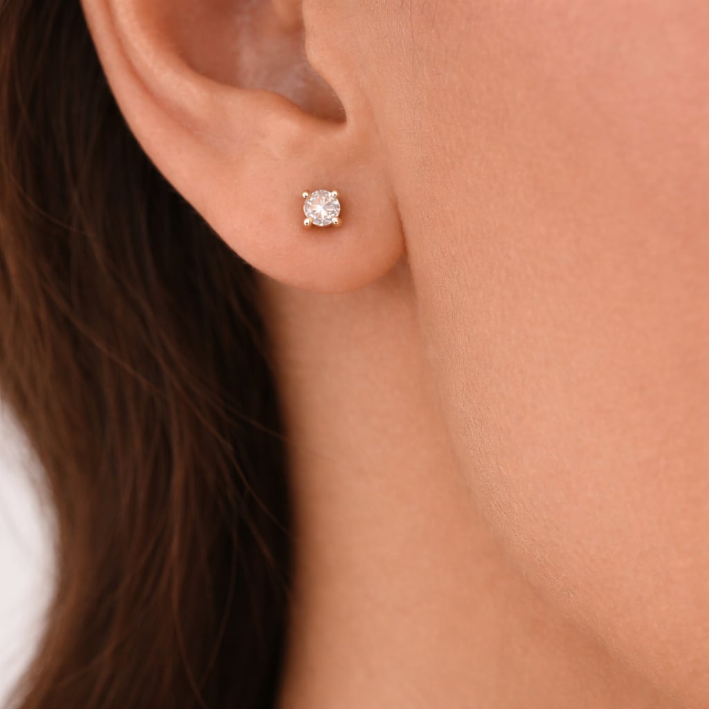 Boucles d’oreilles puces rondes oxydes diamètre 2 mm - Plaqué Or